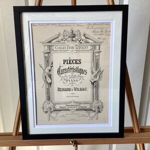 Custom Sheet Music Wall Art-Classical Series "Collection Litolff" Personalized M